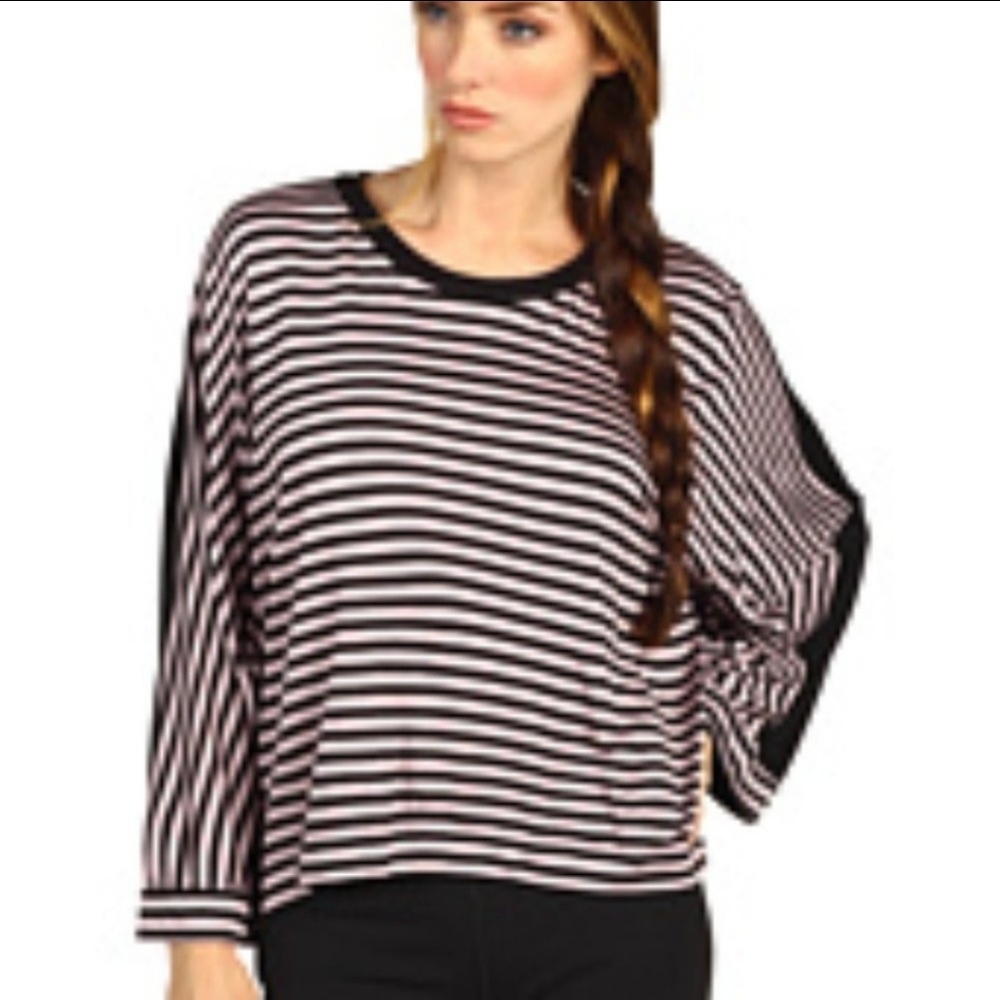ADIDAS X STELLA McCARTNEY Striped Studio Dance Top Small